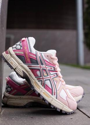 Asics gel kahana 8 white pink жіночі кросівки9 фото