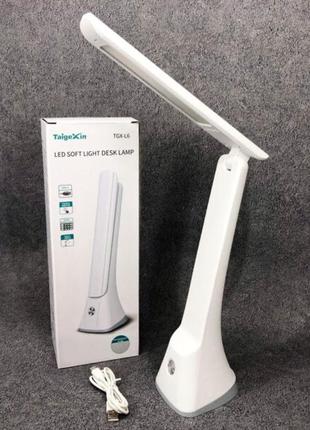 Настольная лампа с аккумулятором taigexin led tgx-l6 4.5w 350lm 6500k usb 5v, лампа для стола школьника3 фото