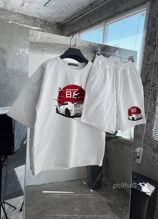 Хаки спортивный костюм мужской футболка брюки6 фото