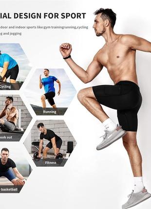Мужское спортивное компрессионное белье, спортивные шорты для бега и тренировок niksa3 фото