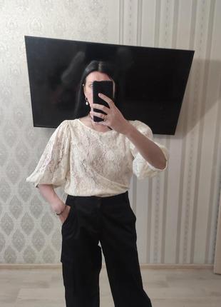 Блузка zara, невероятно женственная, кружевная, нежная, элегантная.