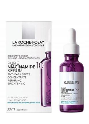 Освітлююча сироватка niacinamide 10 la roshe-posay проти пігментації сыворотка против пигментации ниацинамид 10