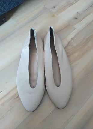 Кожаные туфли, мюли zara, 37 p