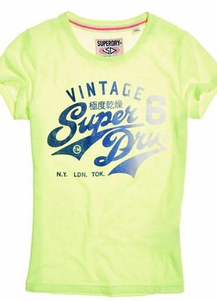 Акция 🎁 стильная яркая футболка superdry stacker vintage uniqlo h&amp;m3 фото
