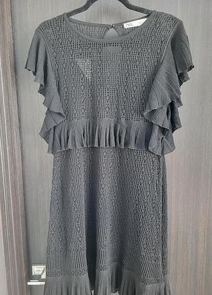 Вязаное платье zara