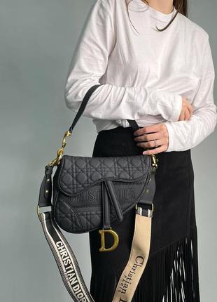 Christian dior saddle bag in ultra matte black7 фото