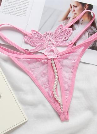 Трусики з розрізом та намистинками трусики с разрезом и бусинками 830