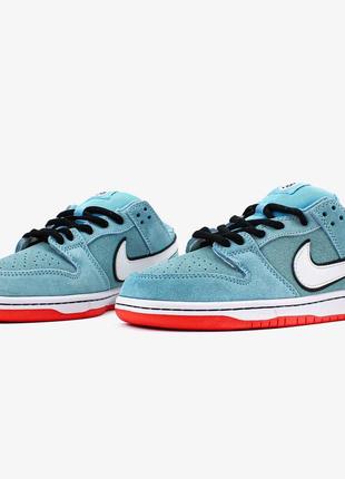 Чоловічі кросівки nike sb dunk low gulf "blue orange"8 фото