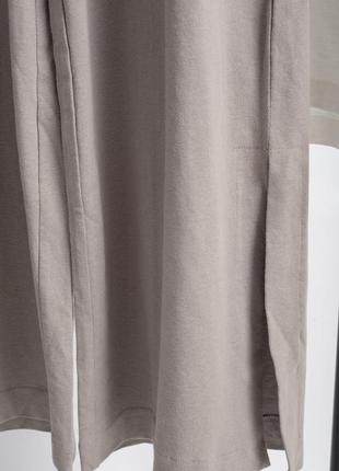 В наличии🔥 новые трикотажные свободные брюки палаццо zara брюки с разрезами летних тауп4 фото