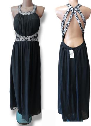 Шикарное вечернее платье с открытой спиной xl quiz