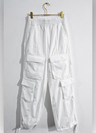 Джинси широкі з високою посадкою bershka denim jeans