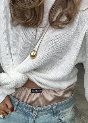 Подвеска кулон овал золотая золотистая