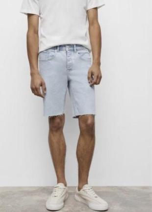 13-14р стильні шорти бермуди з необробленим краєм mango