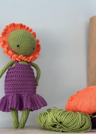 Игрушка ручной работы - куколка календула нагодки 🌼