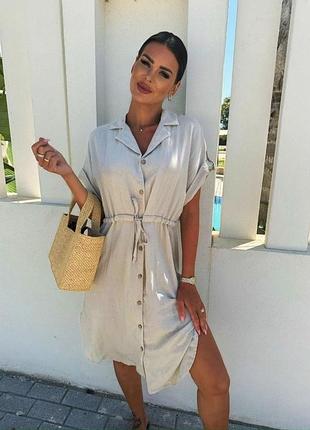 Платье рубашка миди розовое малиновое фуксия хаки зелёное бежевое на кулиске спортивное туника халат повседневное