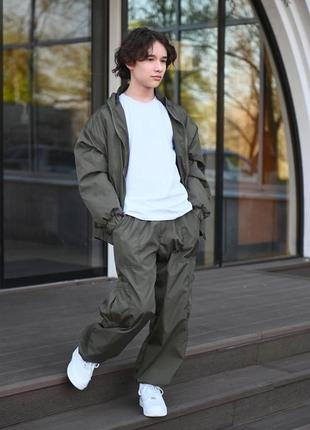 Трендовий костюм для подростков "карго" куртка и штаны, размеры на рост 146 - 164 видеообзор6 фото