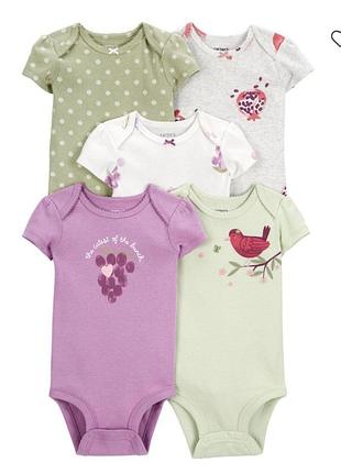 Боди carters для девочки с коротким рукавом 7