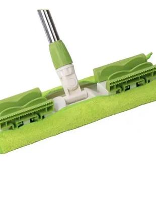 Швабра для быстрой уборки с насадкой из микрофибры на зажимах с запаской