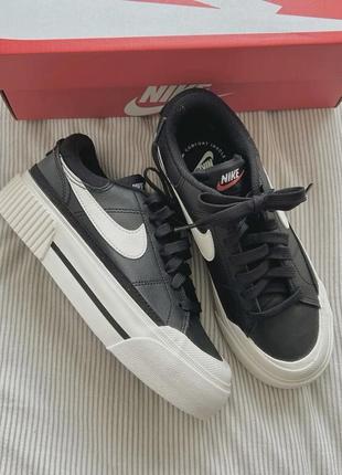 Найк корт легасі чорні шкіряні nike court legacy black