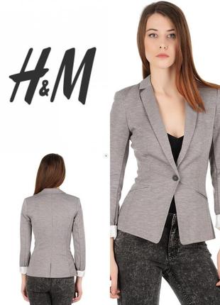 Красивый стильный пиджак жакет с карманами h&m этикетка