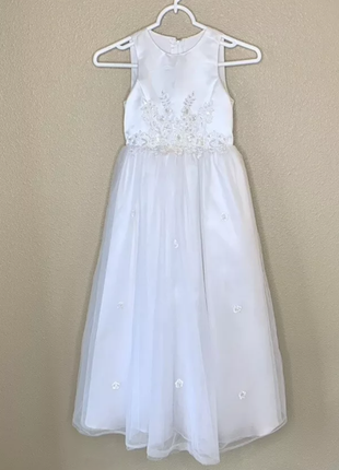 Белое свадебное платье без рукавов david's bridal пышное