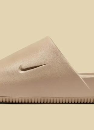 Шльопанці унісекс nike calm slides beige оригінал1 фото