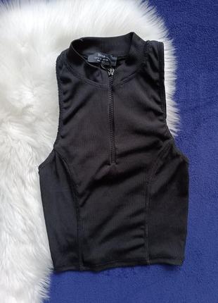 Топ топік майка вкорочений кроптоп базовий чорний