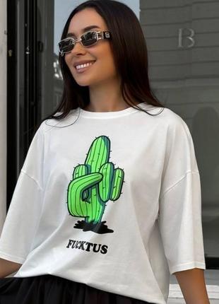 Футболка кактус 🌵 оверсайз