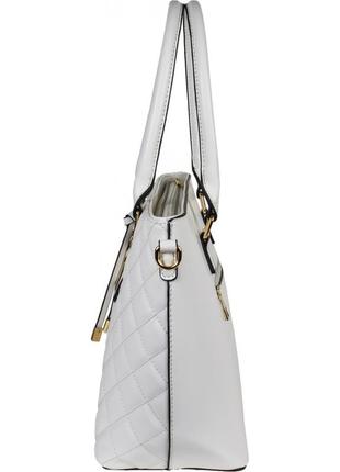 Женская стильная сумка каркасная , размер а4, материал эко-кожа , одно отделение, белая2 фото