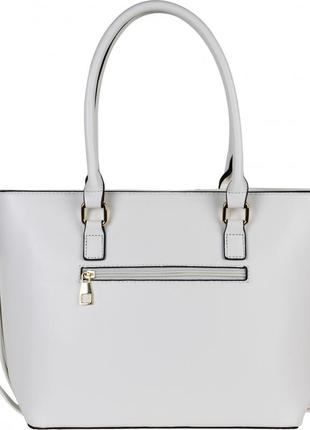 Женская стильная сумка каркасная , размер а4, материал эко-кожа , одно отделение, белая3 фото