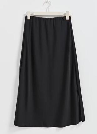 Сатиновая миди юбка gina tricot