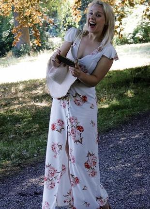 Летнее платье макси натуральное