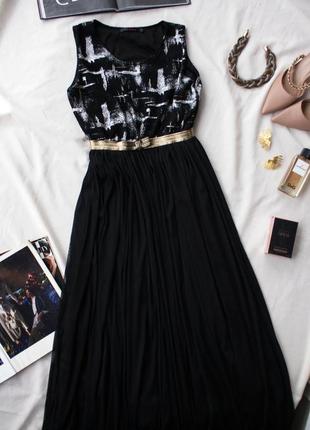 Брендова довга максі сукня коктельна  чорна спідниця сітка люкс якість