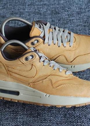 Кроссовки nike air max 1 leather premium "wheat pack" оригинал нат кожа нубук