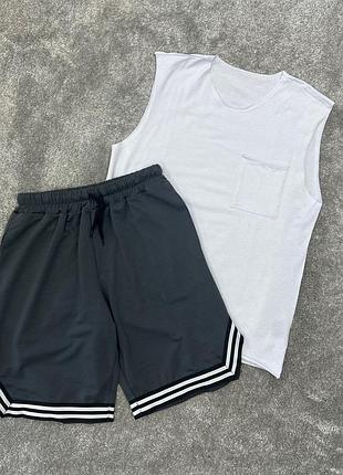 Літній комплект майка + шорти оверсайз