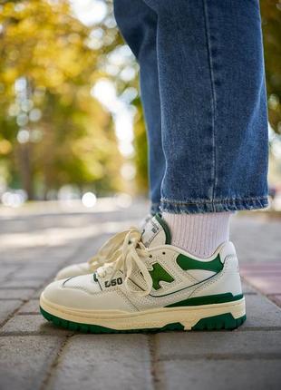 New balance 550 green leather leon dore