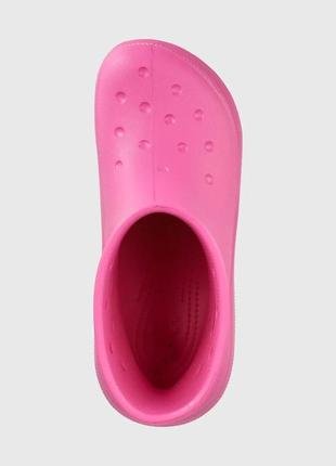 Alloriginal com ua гумові чоботи crocs classic crush rain boot жіночі колір рожевий 207946 207946.6ub-6ub4 фото