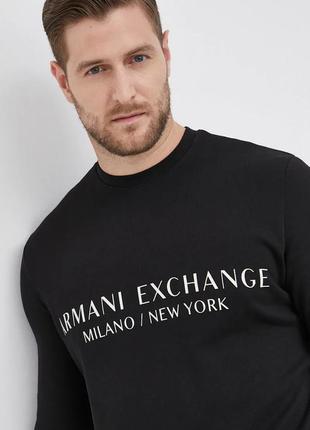 Alloriginal com ua бавовняна кофта armani exchange чоловіча колір чорний з принтом розміри запитуйте