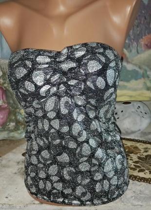 Топ боди люрекс пушап винтаж франция
