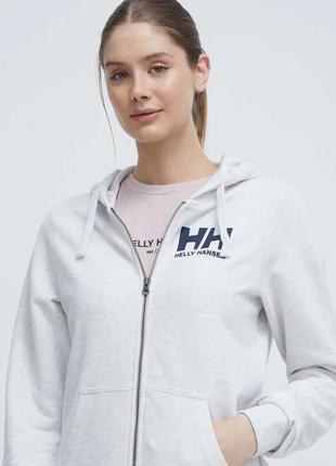 Alloriginal com ua бавовняна кофта helly hansen жіноча колір сірий з капюшоном меланж 34461 розміри запитуйте
