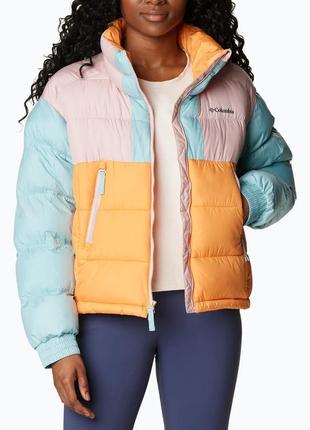 Urbanshop com ua жіночий пуховик columbia pike lake ii укорочений захід сонця персиковий/пильно-рожевий/водний