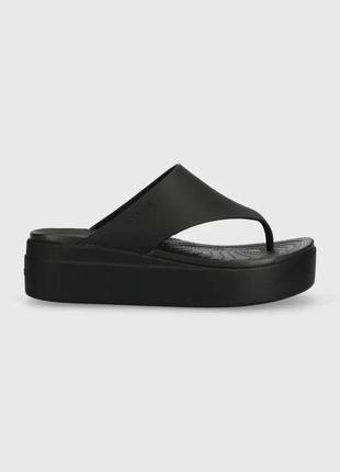 Alloriginal в'єтнамки crocs brooklyn flip жіночі колір чорний на платформі 208727 розмір: 41/42