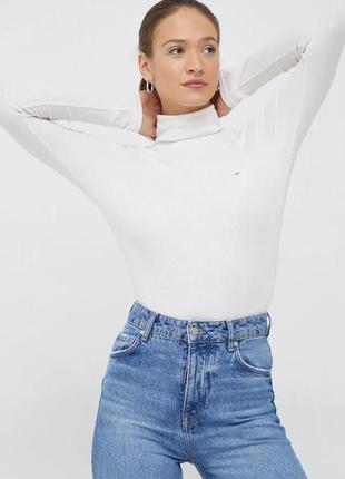 Urbanshop com ua лонгслів tommy hilfiger жіночий колір білий півгольф розміри запитуйте