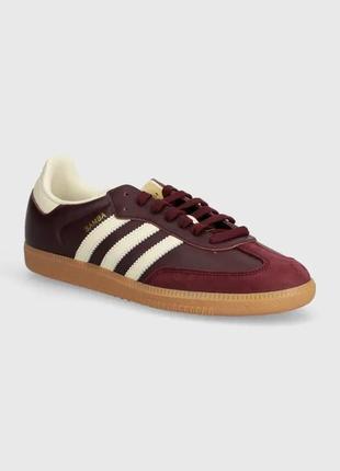 Alloriginal шкіряні кросівки adidas originals samba og колір бордовий id0477 розміри запитуйте