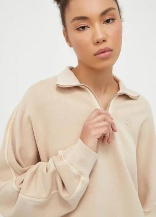 Urbanshop бавовняна кофта adidas originals жіноча колір бежевий з аплікацією розмір: xxs, s, l
