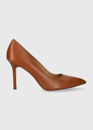 Urbanshop com ua шкіряні туфлі lauren ralph lauren lindella ii колір коричневий 802940580002 розміри запитуйте