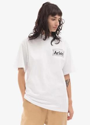 Urbanshop бавовняна футболка aries temple ss tee колір чорний з принтом ar60000-black розмір: s