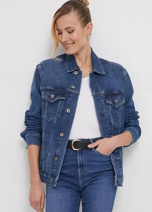 Alloriginal com ua джинсова куртка pepe jeans жіноча колір синій перехідна розміри запитуйте