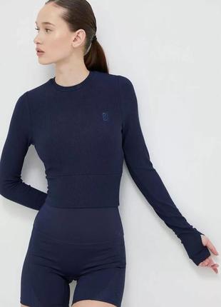 Лонгслів для йоги p.e nation free play колір синій, xs, s, m, l