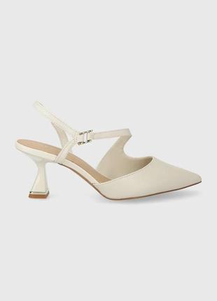 Alloriginal com ua шкіряні туфлі aldo sevilla колір бежевий каблук блок відкрита п'ята розміри запитуйте
